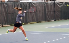 Junior Hanna Victorsson, a Women's Tennis player from Sweden, at the UMBC Tennis Invitational on September 26, 2015.